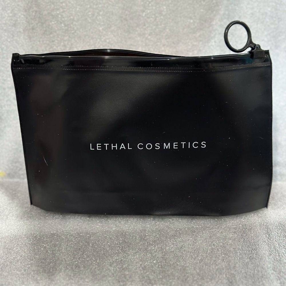 Lethal cosmetics black makeup bag